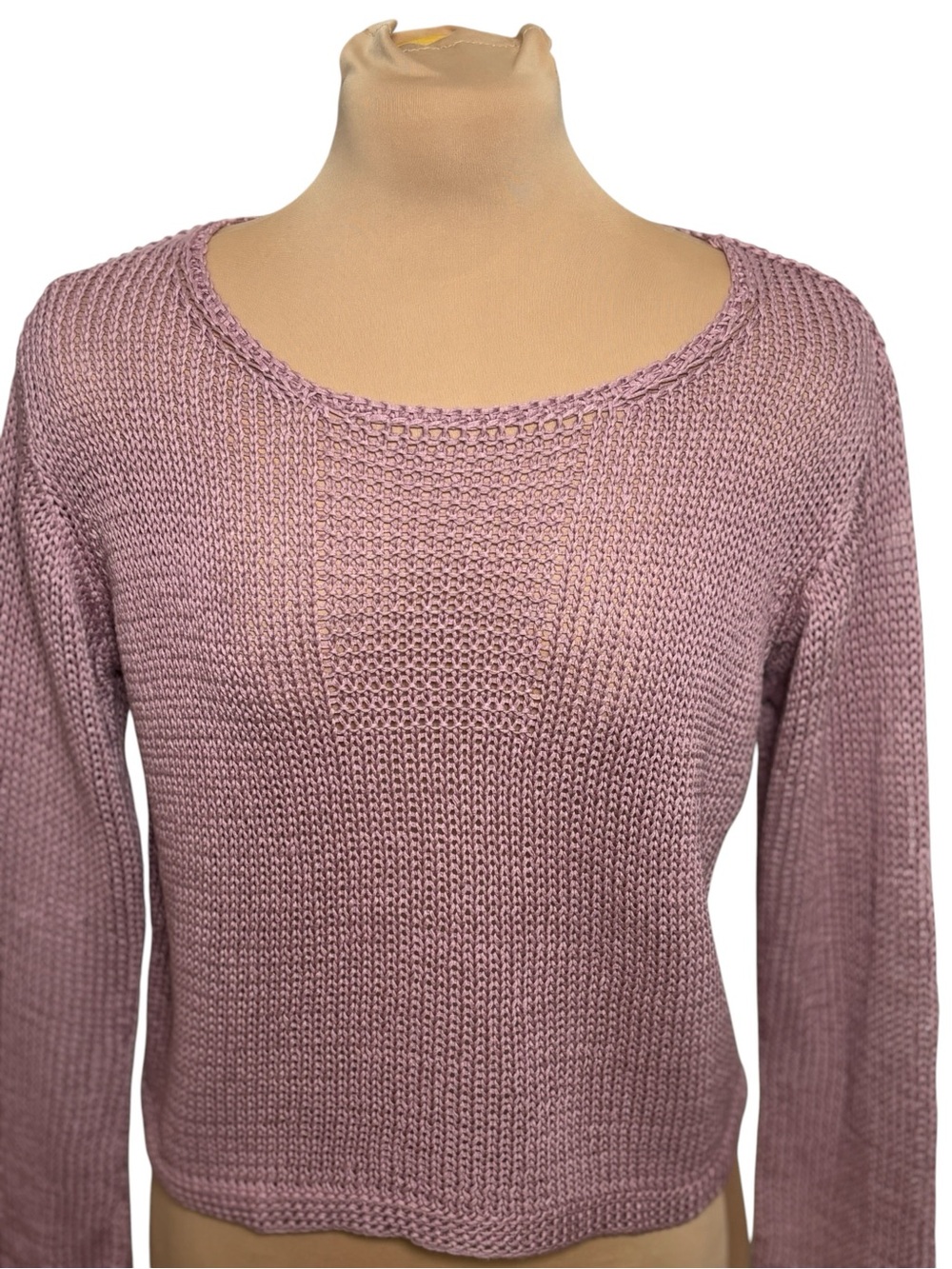 Margaret O’Leary Lavender Textured Knit Sweater Size 2 Lightweight Luxury Knit